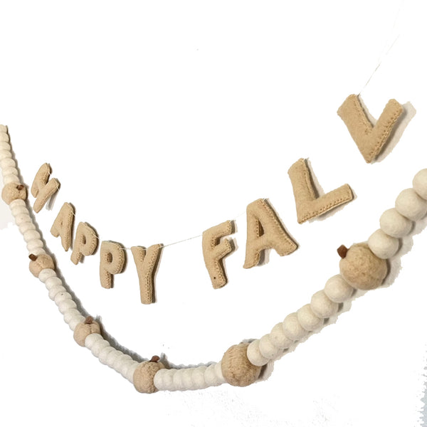 Felted Pumpkin Garland