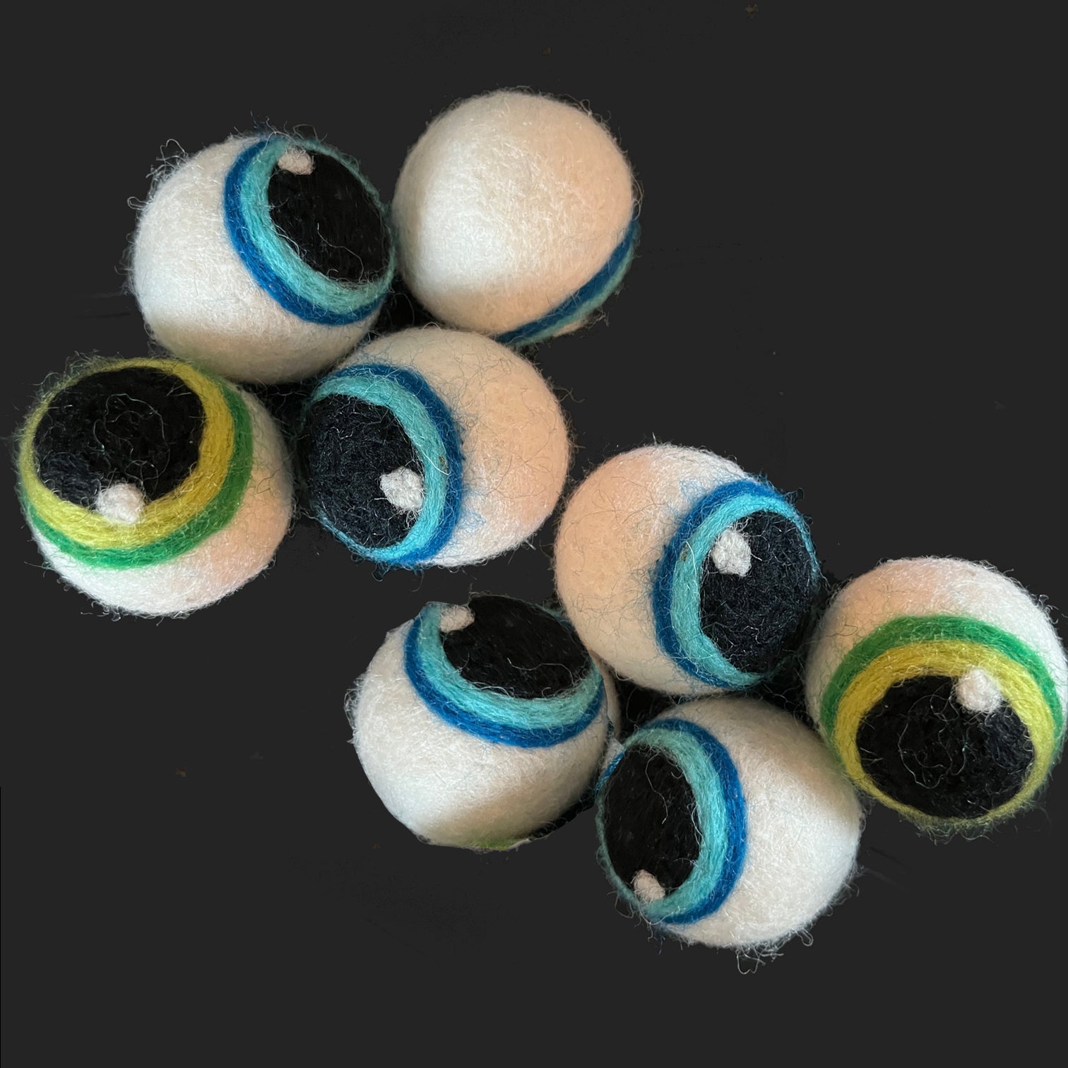  Felt Eyeballs- Halloween Monster Eyes- Autumn Fall- 100% Wool  Felt- Approx. 1.5 : Handmade Products